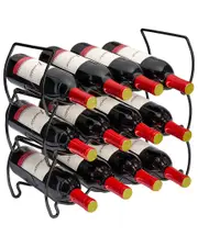 Sorbus 3-Tier 12 Bottle Stackable Wine Rack NoSize NoColor