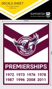 Manly Sea Eagles NRL Heritage Premiership Decal Sticker