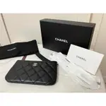 CHANEL 黑色一字零錢包