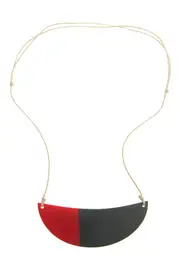 Colour Block Resin Bib Necklace--DAR-DH0022