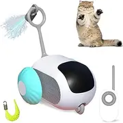 Smart Electric Cat Toy,Interactive Cat Toys for Indoor Cats,Gravity Automatic Mobile Car Toy,Cat Mouse Toys,Moving Cat Toy, USB Rechargeable Remote Control (Blue)