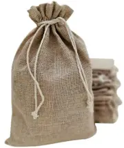 10x14 Inch Burlap Bags with Drawstring - 25 Reusable Grocery, Household, Kitc...