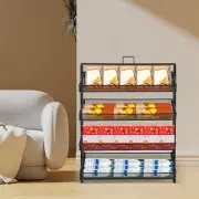 4 Tiers Retail Counter Display Iron Rack Supermarkets Stores Display Stand Black