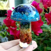 Chakra orgone resin mushroom natural Crystal Healing Larger Gemstone