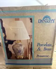 Dynasty Classics Lamp Primrose Porcelain & Brass NEW SEALED