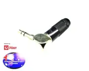 From OZ Quality 1PC Right Angle 3.5mm 1/8 Male Solder Stereo Connector Black +FP