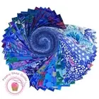 KAFFE FASSETT Free Spirit CLASSICS Blue Lake JELLY ROLL 40 strips Quilt Fabric