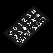 HALLMERS Off 0-1-2-3 Light Rangehood Exhaust Fan Speed Control Panel Labels (White Print Clear Adhesive) Oven Replacement Sticker Cooktop Cooking Canopy Range Hood Fume Extractor Chimney Switch