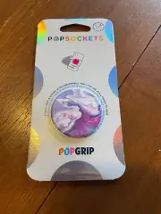 PopSockets Phone Grip Stand Black LAVENDER FLOW PopGrip Swappable Top NEW