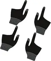 Tofficu 2Pairs Graphene Fingertip Gaming Gloves Enhanced Touch Sensitivity for Mobile Gaming Billiards Comfortable Fit for Long Term Wear for Home Office Use