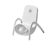 Summer White Portable Mobile Phone Holder Small Fan Usb Cartoon Charging with Breathing Light Mini Desktop Cooling Fan