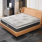 Familand Queen Mattress,35cm Innerspring Memory Foam Hybrid Mattresses in a Box,Individual Pocket Spring, Medium Firm Queen Size for Motion Isolation,Strong Edge Support,Pressure Relief,Grey