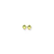 14k Yellow Gold 6mm Peridot Earrings