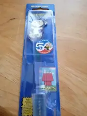 Peanuts 50th Anniversary Toothbrush...Happy Snoopy Soft With Travel Cap. New
