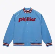 Philadelphia Phillies Mitchell & Ness Men's Satin Jacket Cooperstown Blue