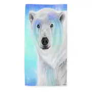 Pastel Dream Polar Bear Microfiber Beach Towel