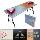 BEER PONG FOLDING TRESTLE TABLE - 1.8m 6 Foot | Drinking Game – Assorted Designs