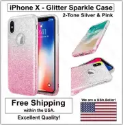 iPhone X 10 phone case cover Luxury Glitter Sparkle Bling Design Slim Hybrid