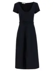 [Alessandra Rich] Alessandra Rich-Belt Dress Abiti Blu-Donna 44IT Blue