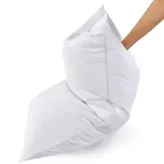 Three Geese Pack of 2 White Goose Feather Bed Pillows King Size- Soft 600 Thr...