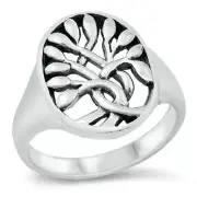 Spiritual Tree of Life Wrap Ring New .925 Sterling Silver Band Sizes 5-10