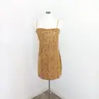 Jagger And Stone Olsen Mini Dress Size 14 Mustard Snakeskin Animal Print New
