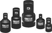 NEIKO 30249A 5 Piece Impact Socket Adapter Set, Standard SAE, 1/4, 3/8, 1/2" Cr-V Steel Impact Driver & Wrench Conversion Kit Socket Reducer, Locking Socket Adapter Set