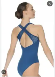 Women's Bloch Leotard in MRC with Lace & Mesh Back Small BNWT