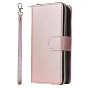 Case for Samsung Galaxy S22 Ultra, Wallet Phone Case Rose Gold