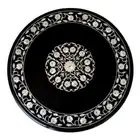 18" Marble Corner Side Pietra Dura Table Top Inlay Handmade Work