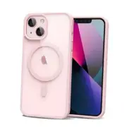for iPhone Case Clear Magnetic Compatible with 13 Mini/ 12 Mini Pink Sand