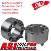 2PCS 6Lugs Aluminum Wheel Spacers 6x139.7 75mm FOR TOYOTA 4WD M12xP1.5 CB=108mm (for: Toyota)