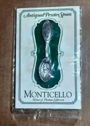 Spoon Antiqued Pewter Thomas Jefferson Monticello Collectible New