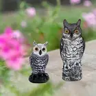 2Pieces Owl Decoy Scarecrow Fake Horned Owl Bird Scarecrow Decoy Owl Bird