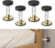 QISANKEE Headboard Stoppers for Wall, Adjustable Threaded Bed Frame Anti-Shake Tool to Prevent Sliding No Squeak Headboard stoppers, Bedside Headboards 4pc