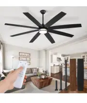 72 Inch Ceiling Fans with LED Light and Remote 6 Speed Reversible Quiet DC Motor