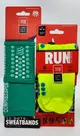 《Compressport 瑞士》V3 RUN 壓縮襪(FLUO黃T2)+UNIQ 手腕帶 (青草綠)~1+1組合