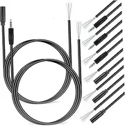HOMSFOU Replacement Audio Cables 4 Male 4 Female Plugs 3.5mm 1m Length for Headphones Microphones