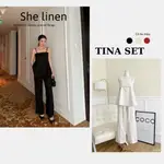 TINA SET - SHE LINEN 的閃電兩帶亞麻布