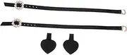 [Healeved] 1 Pair High Heel Shoe Straps with Pearl Buckle Non Slip for Loose Shoes Easy to Use Ankle Straps for Women Enhance Style and Comfort