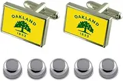 [Select Gifts] Shirt Dress Studs Oakland City USA Flag Cufflinks