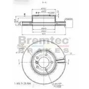 Bremtec Euro-Line GeoZinc Coated Brake Rotor - BDR16590EL