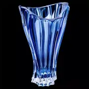 Vase 12 " Crystal Glass Blue Bud Vase Home Decor Bohemia Crystal Flower Vase