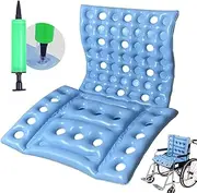 Inflatable Seat Cushion Anti-Decubitus Wheelchair Cushion, Breathable Backrest Air Cushion Bed Sore Cushion for Pressure Sores Pain Relief - Portable Travel Seat Cushion for Airplane/Car/Office
