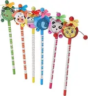 OFFSCH Creative Learning Tool 12pcs Handheld Pencils and Windmill Bulk Kindergarten Supplies for Boys and Girls