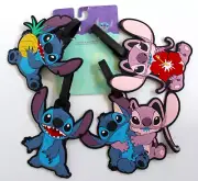 Disney Lilo & Stitch Rubber Plastic Stitch and Angel Luggage Tag Set of 4