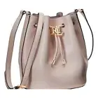 Lauren Ralph Lauren Andie Small Leather Drawstring Bucket Bag, Light Pink (295.0