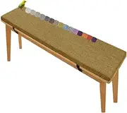 Bench Cushion Patio seat Long Outdoor Foam Chair Pads Padded Swing mat Home Furniture Replacement for Garden 2 3 1 Seater(Light Coffee,190x50 cm 75x20 in)