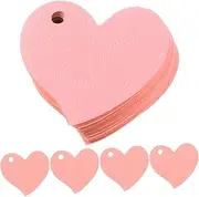 SOESFOUFU 50pcs Heart Shaped Elevator Heart Paper Cutouts Wedding Tag Paper Labels Valentine's Day Hanging Labels Heart Shaped Tag Heart Shape Labels Heart Tags Paper Cards