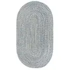 Capel Rugs Worcester Indoor Outdoor Tweed Country Braided Oval Rug Light Blue